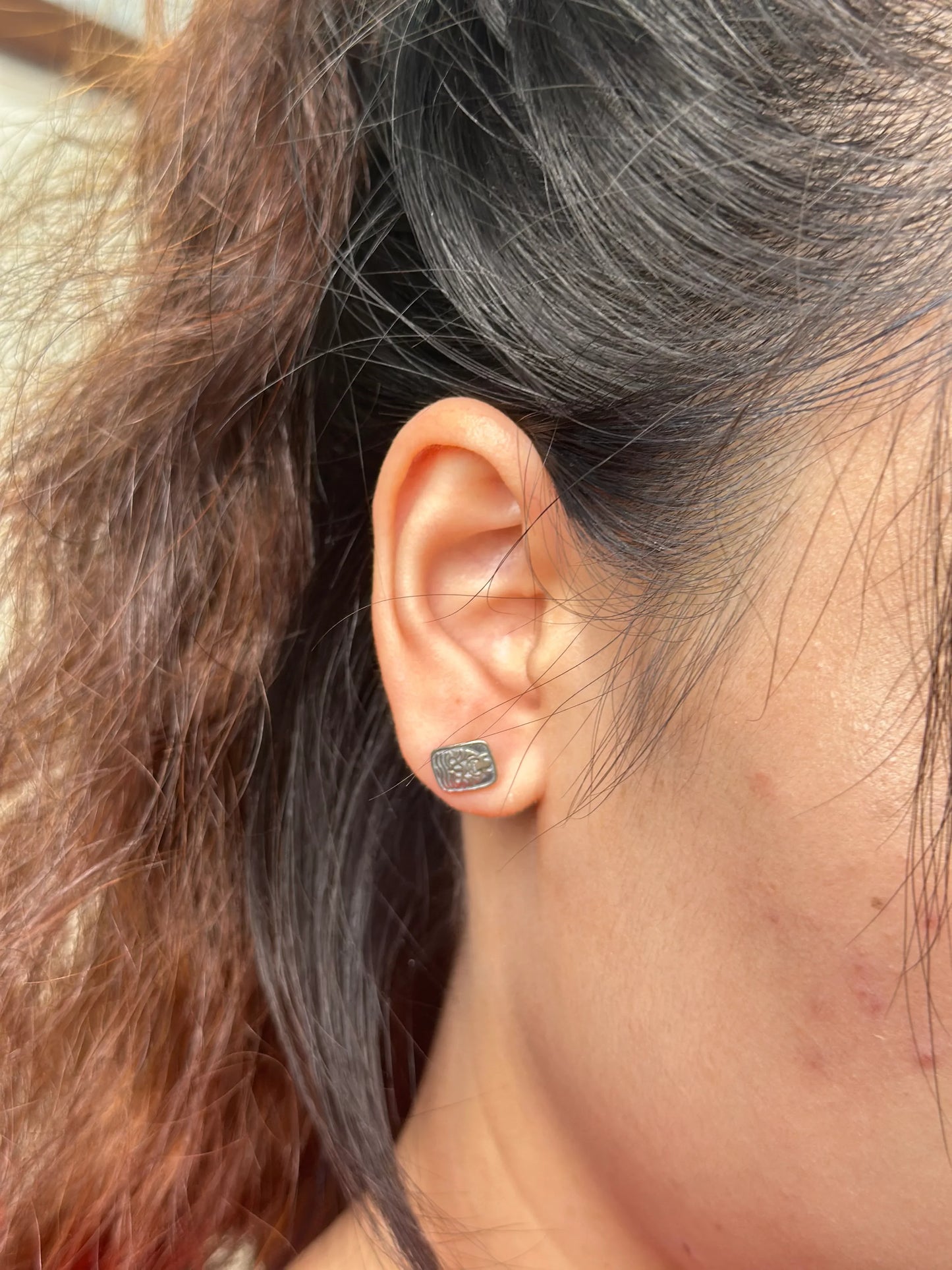 ZenWuxiang Zhaxi Lhamo 925 Silver Tibetan Stud Earrings