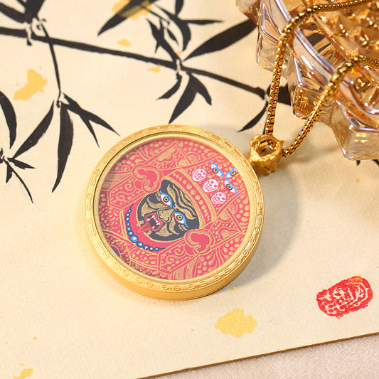 ZenWuxiang Zhaxi Lhamu Mandala Thangka Necklace