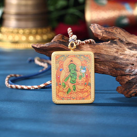 ZenWuxiang Tibetan Green Tara Thangka Blessing Art
