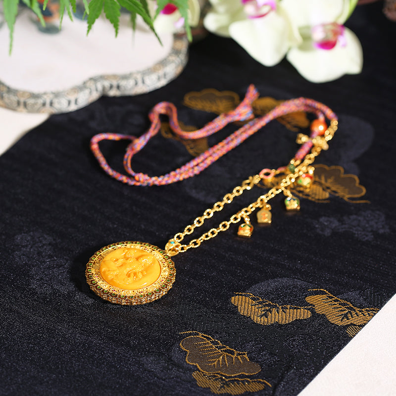 ZenWuxiang Beeswax Tara S925 Silver Pendant (Approx.26mm)