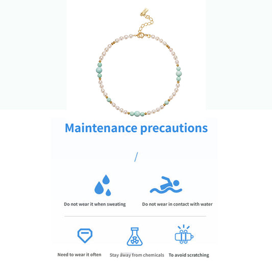 ZenWuxiang “Brilliant Pearl Series” Turquoise Bracelet