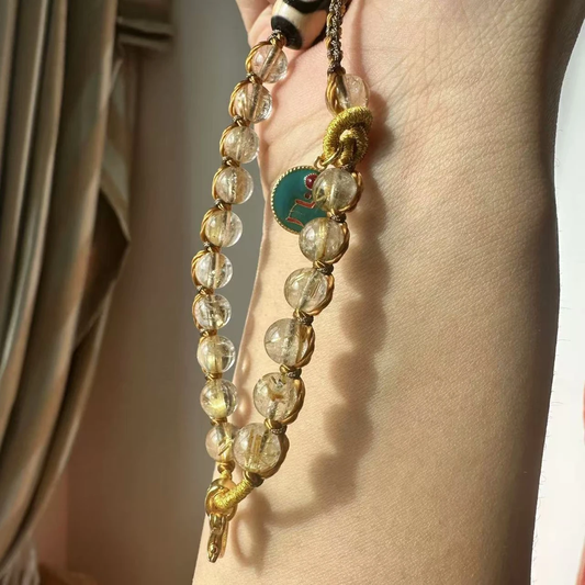 ZenWuxiang Citrine Universal Chain Beaded Blessing Bracelet