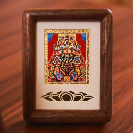 ZenWuxiang Tibetan Buddhist Zhaxi Lhamo Framed Blessing Art