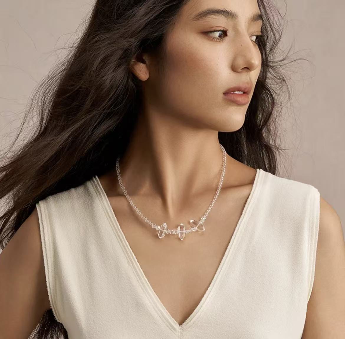 ZenWuxiang “Himalayan Crystal Series” Double Terminated Necklace