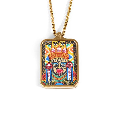 ZenWuxiang Zhaxi Lhamu Thangka Mini Wall Art (2x3cm)