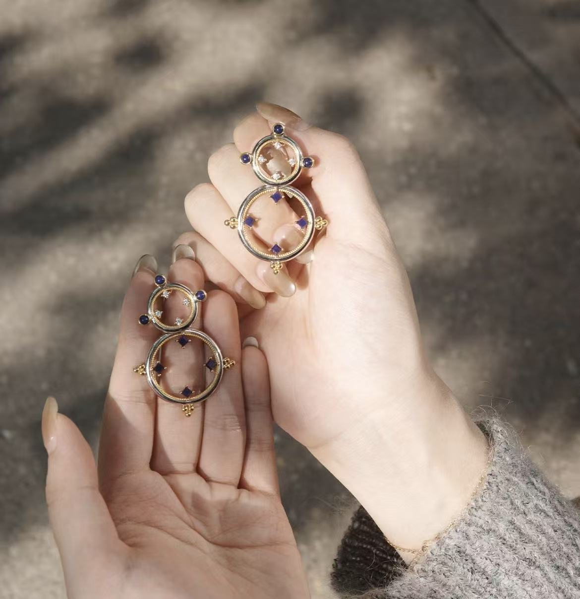ZenWuxiang “Mandala Series” Double Hoop Earrings