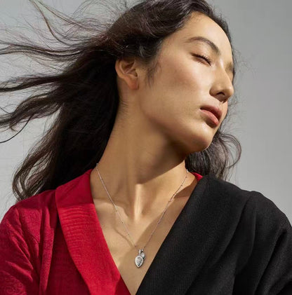 ZenWuxiang “Mountains Conch Series” Twin Drop Necklace