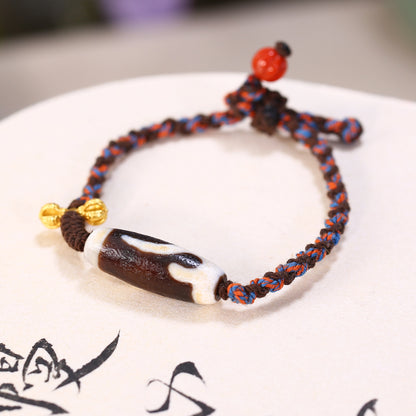 ZenWuxiang Ruyi Money Hook South Red Agate Braided Bracelet