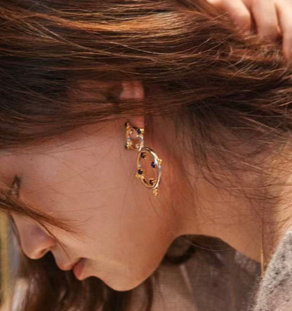 ZenWuxiang “Mandala Series” Double Hoop Earrings