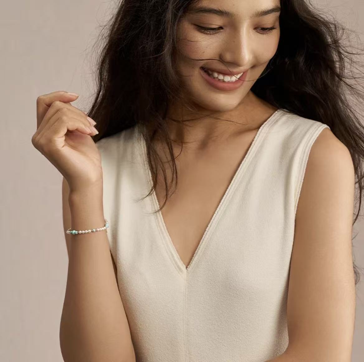 ZenWuxiang “Brilliant Pearl Series” Turquoise Bracelet