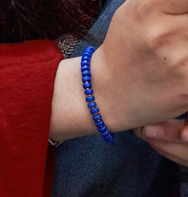 ZenWuxiang “Sky Top Series” Straight-Cut Lapis Bracelet