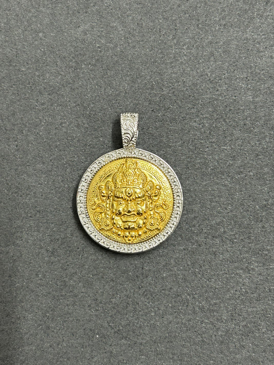 ZenWuxiang Tibetan Jambhala S925 Silver Gold Plated Wealth Pendant