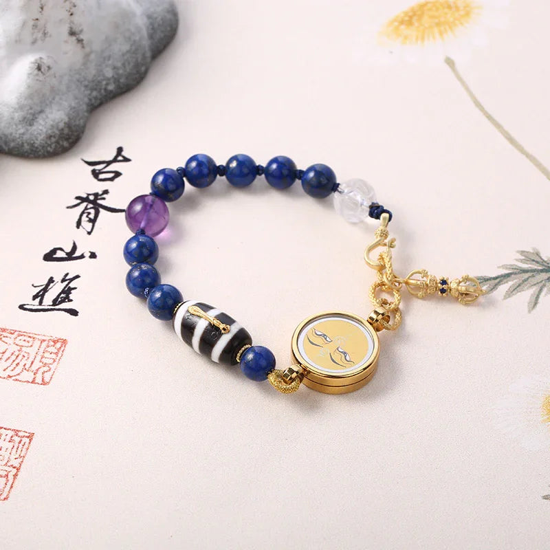 ZenWuxiang Lapis Lazuli Amethyst Dorje Protection Bracelet