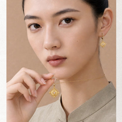 Wealth Coin Series | 18K Gold Plated Brushed Medallion Necklace