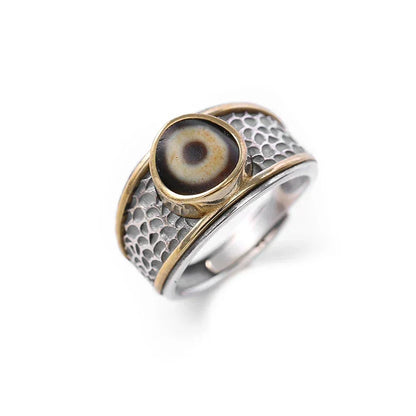 ZenWuxiang Single-Eye Dzi Protection Ring