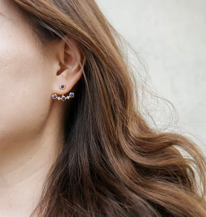 ZenWuxiang “Mandala Series” Curved Smile Stud Earrings