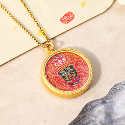 ZenWuxiang Zhaxi Lhamu Mandala Thangka Necklace