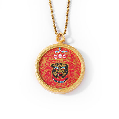 ZenWuxiang Zhaxi Lhamu Mandala Thangka Necklace