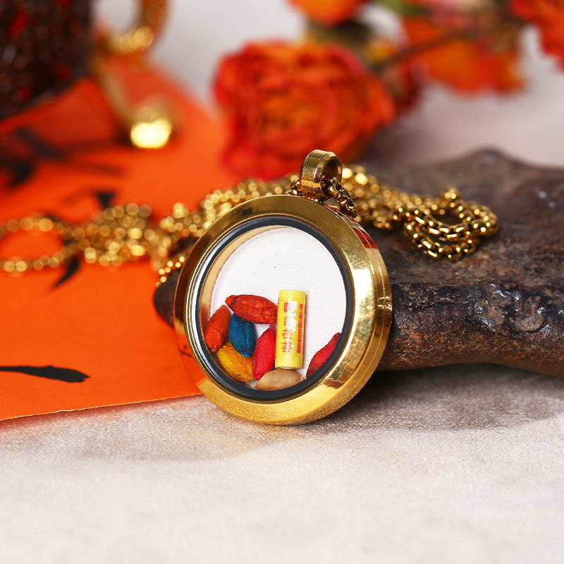 ZenWuxiang Yellow Jambhala Thangka Wealth Pendant