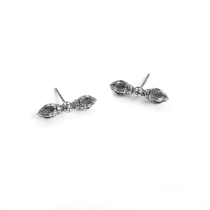 ZenWuxiang Vajra Silver Tibetan Stud Earrings