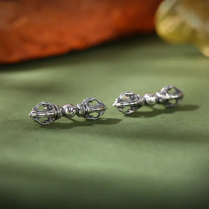 ZenWuxiang Vajra Silver Tibetan Stud Earrings