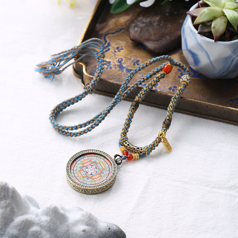 ZenWuxiang Mandala Thangka Pendant (40mm) Tibetan Buddhist Art