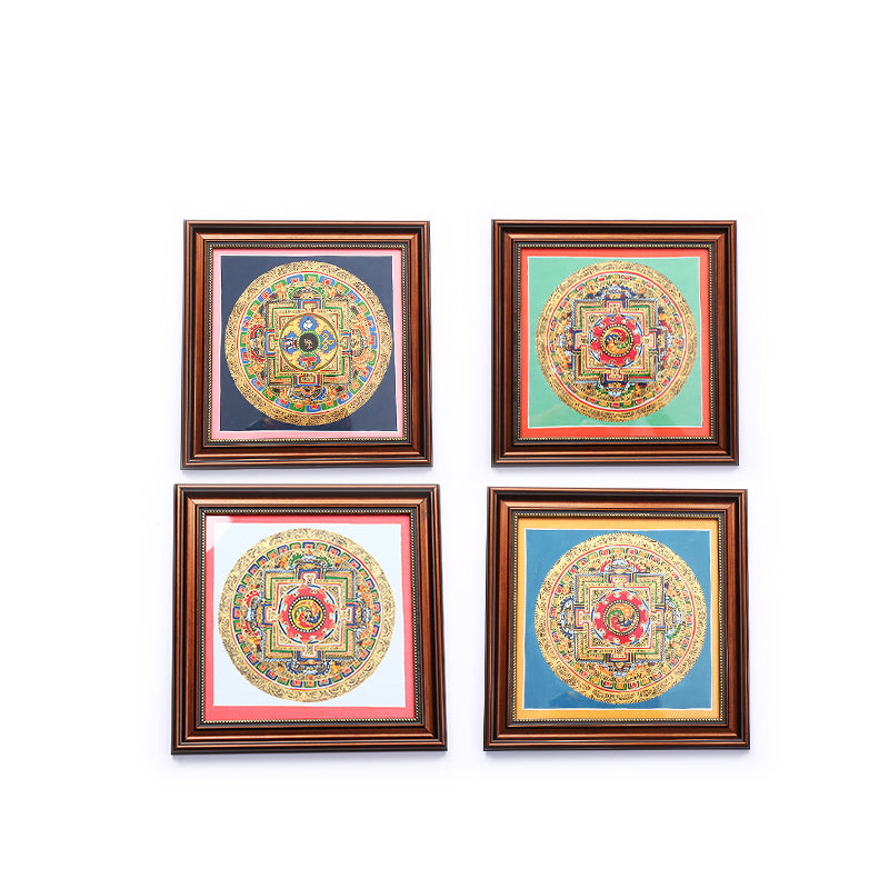 ZenWuxiang Random Delivery Tibetan Mandala Framed Decor (Frame 23x23cm)