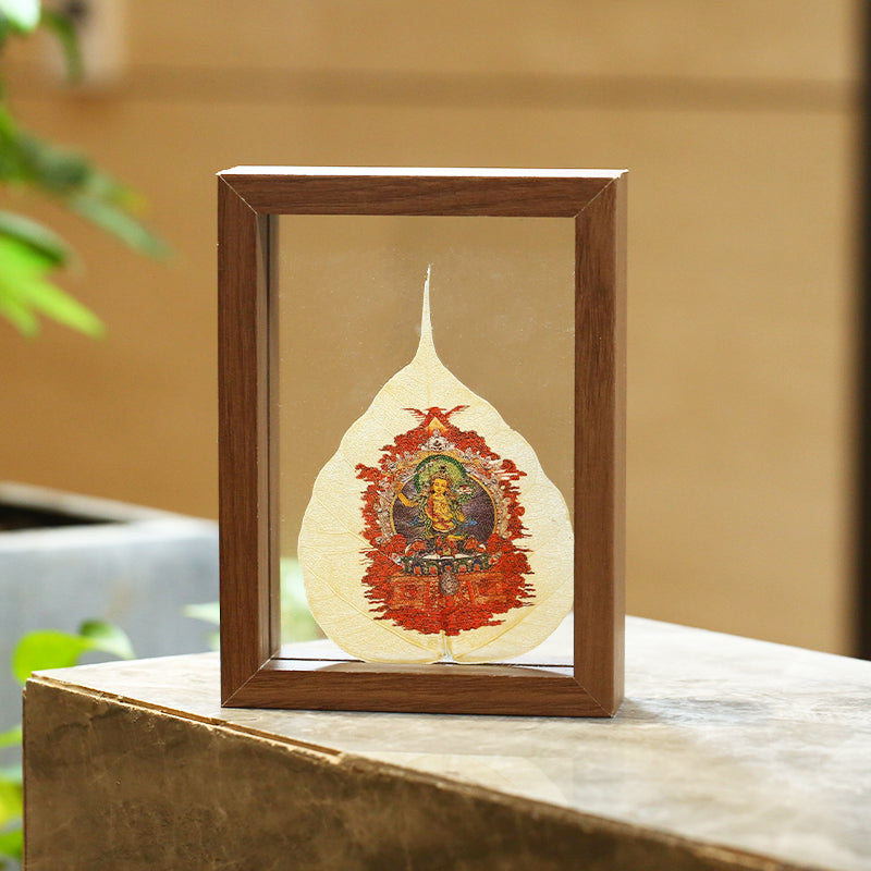 ZenWuxiang Manjushri Bodhi Leaf Framed Wisdom Art