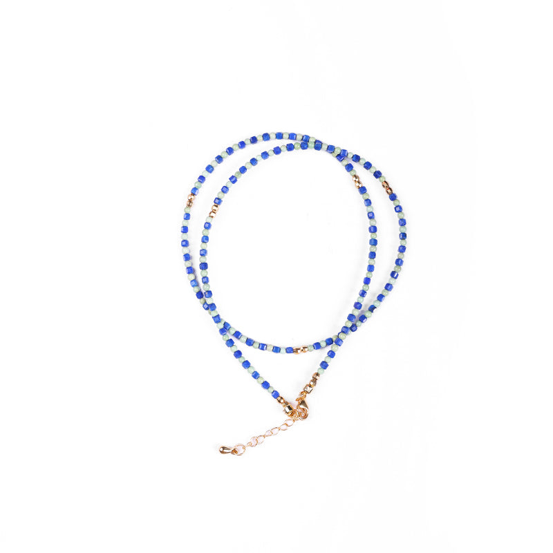 ZenWuxiang “Red Serpent Series” Lapis & Turquoise Clavicle Necklace