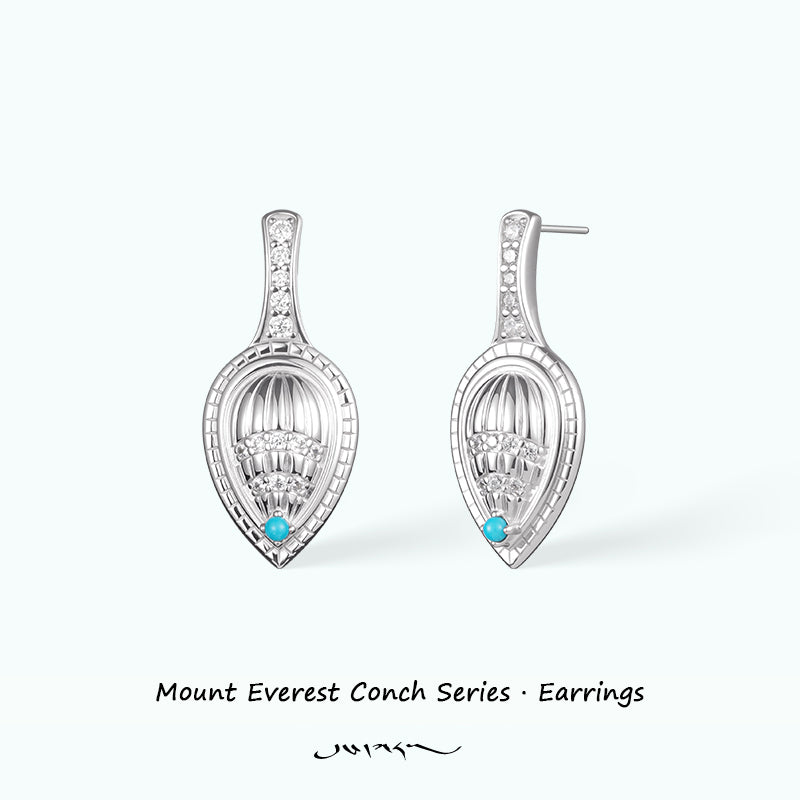 ZenWuxiang “Mountains Conch Series” Minimal Studs