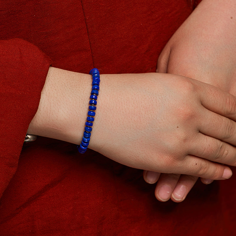 ZenWuxiang “Sky Top Series” Straight-Cut Lapis Bracelet