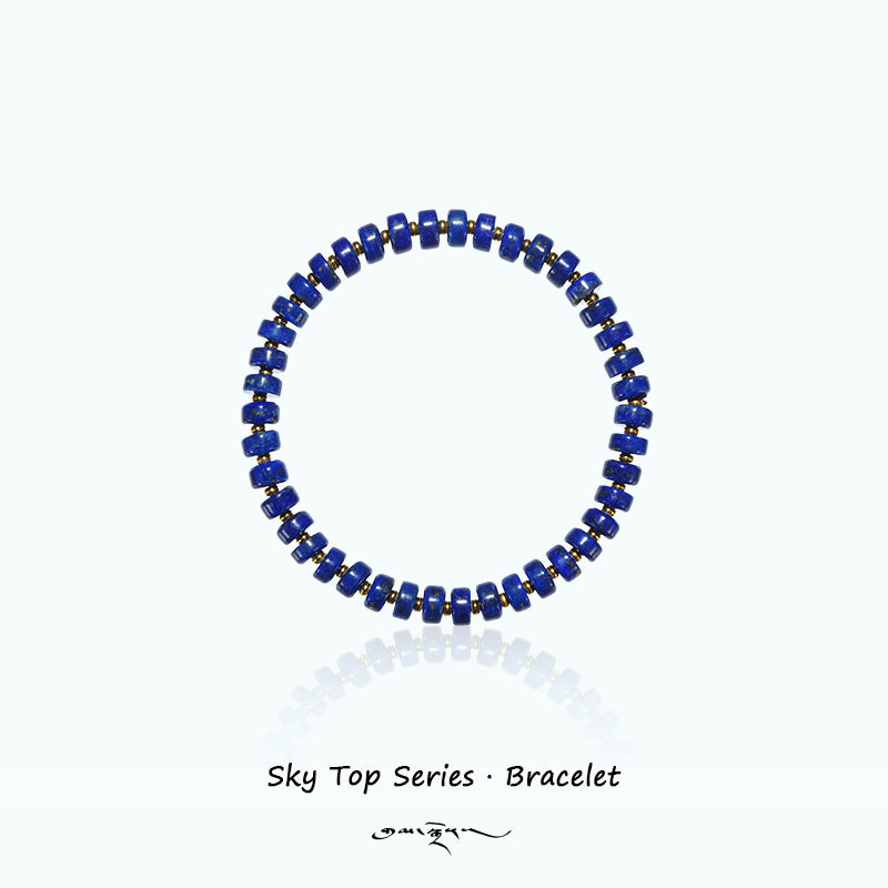 ZenWuxiang “Sky Top Series” Straight-Cut Lapis Bracelet