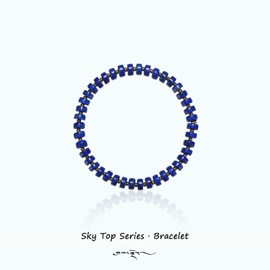 ZenWuxiang “Sky Top Series” Straight-Cut Lapis Bracelet