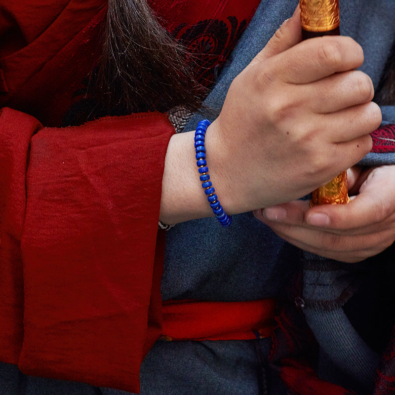 ZenWuxiang “Sky Top Series” Straight-Cut Lapis Bracelet