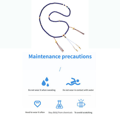 ZenWuxiang “Sky Top Series” Lapis 108 Mala Necklace