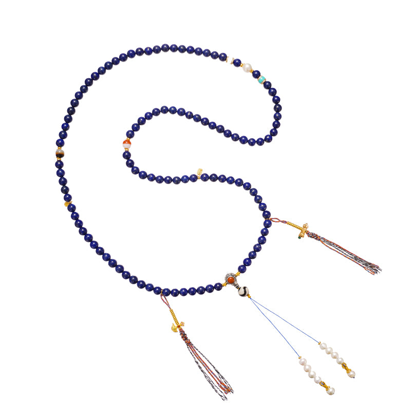 ZenWuxiang “Sky Top Series” Lapis 108 Mala Necklace