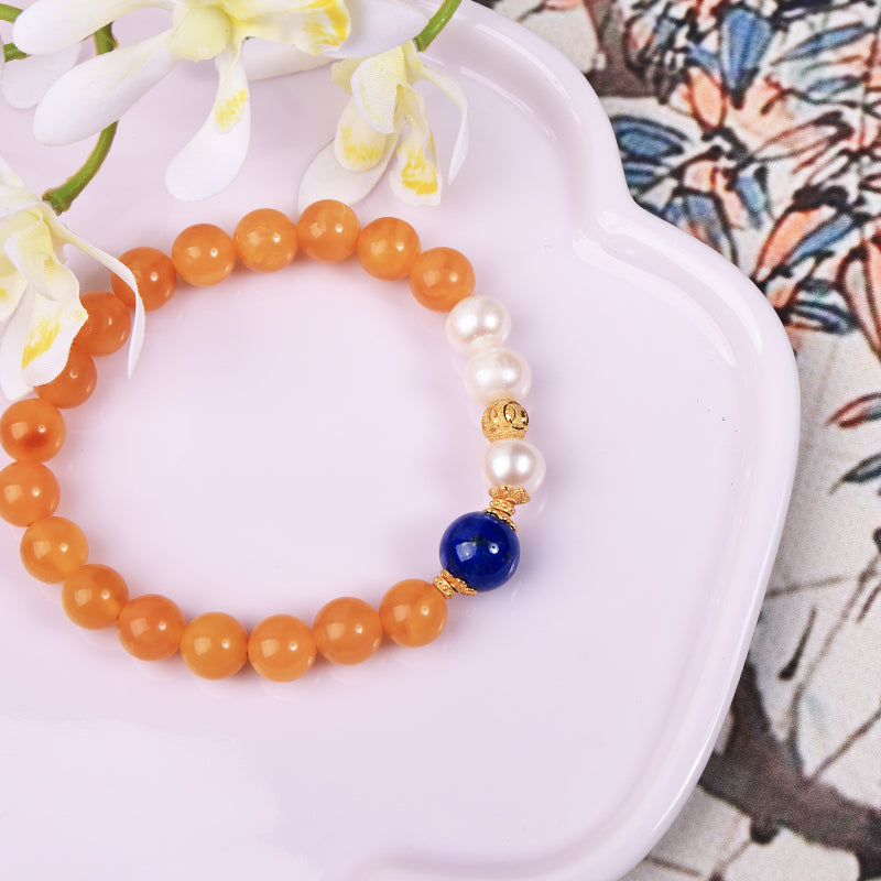 ZenWuxiang “Amber Series” Original Tibetan Wax Beaded Bracelet