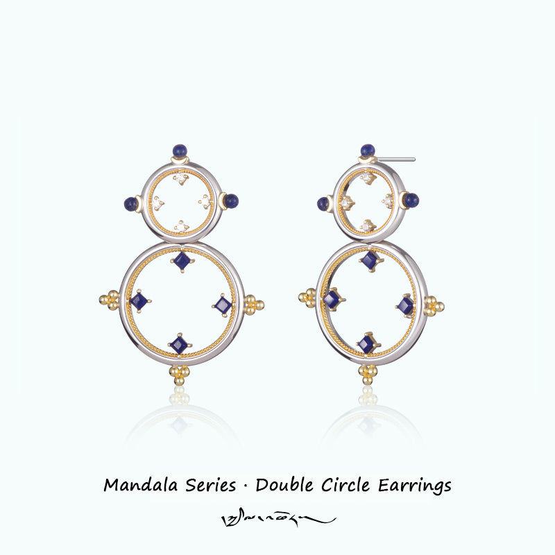 ZenWuxiang “Mandala Series” Double Hoop Earrings