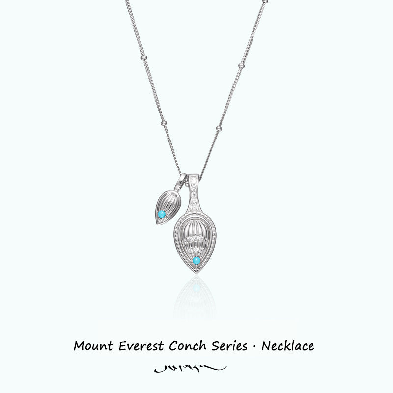 ZenWuxiang “Mountains Conch Series” Twin Drop Necklace