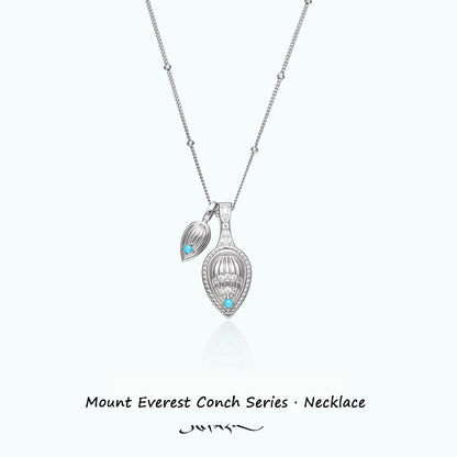 ZenWuxiang “Mountains Conch Series” Twin Drop Necklace