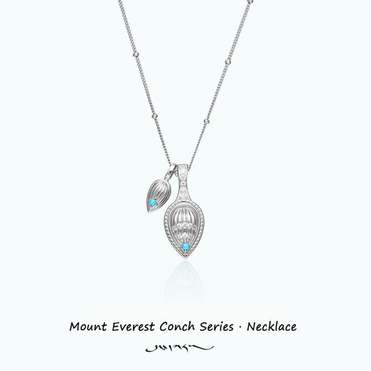 ZenWuxiang “Mountains Conch Series” Twin Drop Necklace