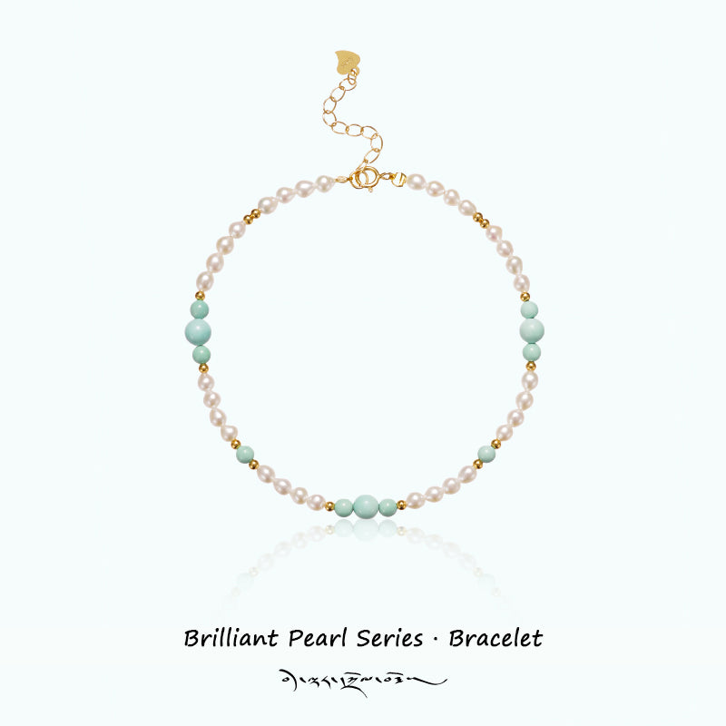 ZenWuxiang “Brilliant Pearl Series” Turquoise Bracelet