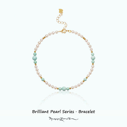 ZenWuxiang “Brilliant Pearl Series” Turquoise Bracelet