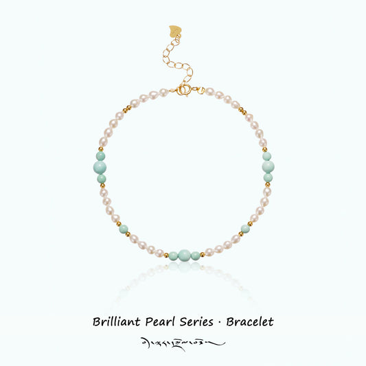 ZenWuxiang “Brilliant Pearl Series” Turquoise Bracelet