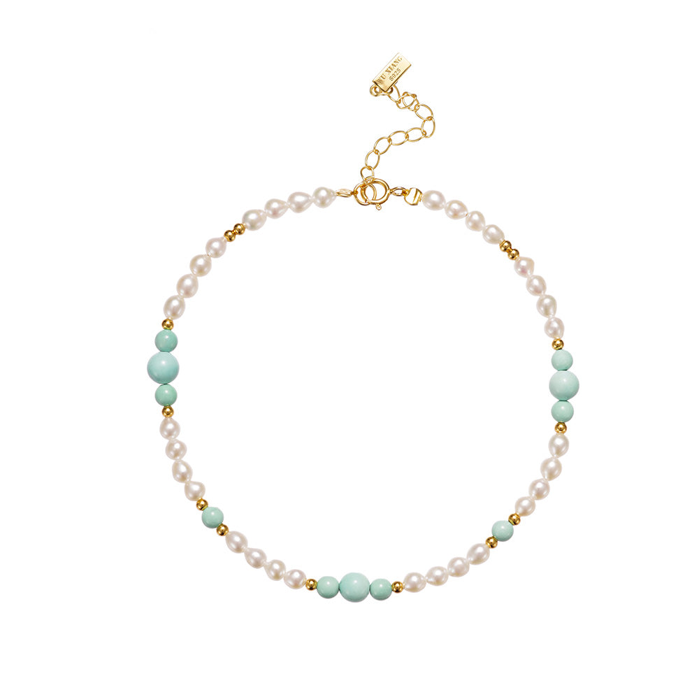 ZenWuxiang “Brilliant Pearl Series” Turquoise Bracelet