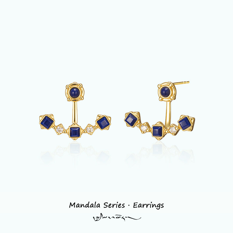 ZenWuxiang “Mandala Series” Curved Smile Stud Earrings