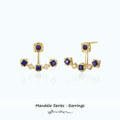 ZenWuxiang “Mandala Series” Curved Smile Stud Earrings
