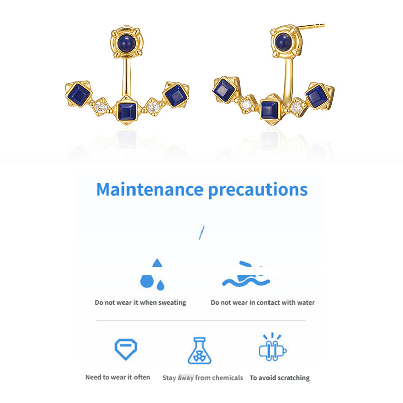 ZenWuxiang “Mandala Series” Curved Smile Stud Earrings