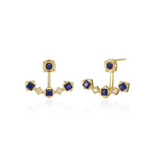 ZenWuxiang “Mandala Series” Curved Smile Stud Earrings