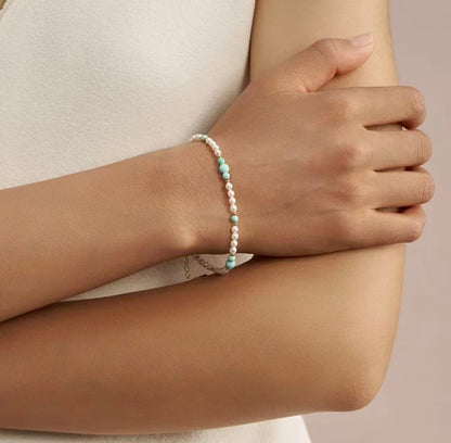 ZenWuxiang “Brilliant Pearl Series” Turquoise Bracelet